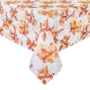 Thanksgiving Fabric Rustic Berries Tablecloth Harvest Fall Autumn 60x120" Oblong